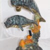 Manatees swimming - large Bronze Statue -  Size: 18"L x 28"W x 38"H.