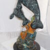 Manatees swimming - large Bronze Statue -  Size: 18"L x 28"W x 38"H.