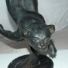 Otter Bronze Statue -  Size: 15"L x 17"W x 44"H.