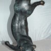 Otter Bronze Statue -  Size: 15"L x 17"W x 44"H.