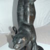 Otter Bronze Statue -  Size: 15"L x 17"W x 44"H.