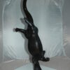 Otter Bronze Statue -  Size: 15"L x 17"W x 44"H.