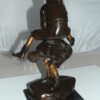 Leapfrog Bronze Statue -  Size: 12"L x 7"W x 19"H.