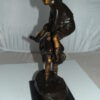 Leapfrog Bronze Statue -  Size: 12"L x 7"W x 19"H.