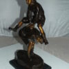 Leapfrog Bronze Statue -  Size: 12"L x 7"W x 19"H.