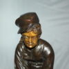 Leapfrog Bronze Statue -  Size: 12"L x 7"W x 19"H.