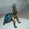 Turtle with special patina Bronze Statue -  Size: 14"L x 10"W x 15.5"H.