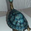 Turtle with special patina Bronze Statue -  Size: 14"L x 10"W x 15.5"H.