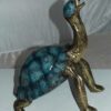 Turtle with special patina Bronze Statue -  Size: 14"L x 10"W x 15.5"H.