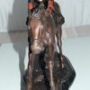 Jockey with Horse -large Bronze Statue -  Size: 21"L x 8"W x 14"H.