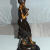 Standing girl Bronze Statue -  Size: 8"L x 8"W x 18.5"H.