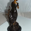 Standing girl Bronze Statue -  Size: 8"L x 8"W x 18.5"H.