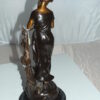 Standing girl Bronze Statue -  Size: 8"L x 8"W x 18.5"H.