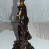 Standing girl Bronze Statue -  Size: 8"L x 8"W x 18.5"H.