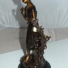 Standing girl Bronze Statue -  Size: 8"L x 8"W x 18.5"H.