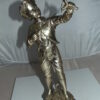 Boy with a Sling Bronze Statue -  Size: 10"L x 6.5"W x 21.5"H.