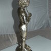 Boy with a Sling Bronze Statue -  Size: 10"L x 6.5"W x 21.5"H.