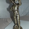 Boy with a Sling Bronze Statue -  Size: 10"L x 6.5"W x 21.5"H.