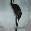 Crane head down fountain Bronze Statue -  Size: 10"L x 9"W x 44"H.