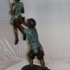 Children-on-swing-Bronze-Statue -  Size: 20"L x 9"W x 39"H.