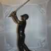 Teen boy plays golf Bronze Statue -  Size: 18"L x 13"W x 57"H.