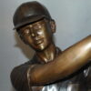 Teen boy plays golf Bronze Statue -  Size: 18"L x 13"W x 57"H.