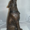 Howling Wolf Bronze Statue -  Size: 16"L x 20"W x 37"H.