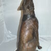 Howling Wolf Bronze Statue -  Size: 16"L x 20"W x 37"H.