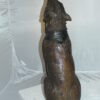 Howling Wolf Bronze Statue -  Size: 16"L x 20"W x 37"H.