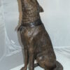 Howling Wolf Bronze Statue -  Size: 16"L x 20"W x 37"H.