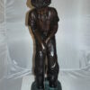 Boy plays golf Bronze Statue -  Size: 14"L x 18"W x 37"H.