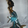 Mermaid 43 holding a shell fountain Bronze Statue -  Size: 14"L x 24"W x 43"H.