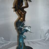 Mermaid 43 holding a shell fountain Bronze Statue -  Size: 14"L x 24"W x 43"H.