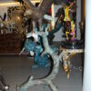 Large Eagle standing on tree with his fish prey Bronze Statue -  60"x 40"x 75"H