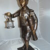 Caddy with light Bronze Statue -  Size: 19"L x 19"W x 42"H.