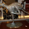 Running Cheetah - Gold Pleated Bronze Statue -  Size: 67"L x 23"W x 41"H.