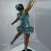 Ballerina Bronze Statue Bronze Statue -  Size: 34"L x 15"W x 46"H.