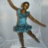 Ballerina Bronze Statue Bronze Statue -  Size: 34"L x 15"W x 46"H.