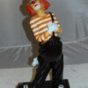 Clown - small Bronze Statue -  Size: 12"L x 6"W x 23"H.