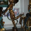 Dancer with umbrella - large Bronze Statue -  Size: 24"L x 42"W x 88"H.