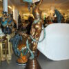 Dancer with umbrella - large Bronze Statue -  Size: 24"L x 42"W x 88"H.