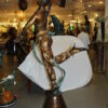 Dancer with umbrella - large Bronze Statue -  Size: 24"L x 42"W x 88"H.