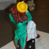 Clown Playing Instrument Bronze Statue -  Size: 12"L x 10"W x 20"H.