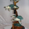 Five Sea Turtles Swimming Bronze Statue -  Size: 20"L x 16"W x 30"H.