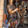 Pair of Roman Warrior lamps Bronze Statues -  Size: 33"L x 24"W x 96"H.