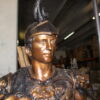 Pair of Roman Warrior lamps Bronze Statues -  Size: 33"L x 24"W x 96"H.