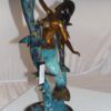 Mermaid with 3 dolphins Bronze Statue -  Size: 16"L x 10"W x 25"H.