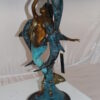 Mermaid with 3 dolphins Bronze Statue -  Size: 16"L x 10"W x 25"H.