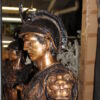 Pair of Roman Warrior lamps Bronze Statues -  Size: 33"L x 24"W x 96"H.