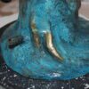 Mermaid with 2 dolphins Bronze Statue -  Size: 14"L x 14"W x 28"H.